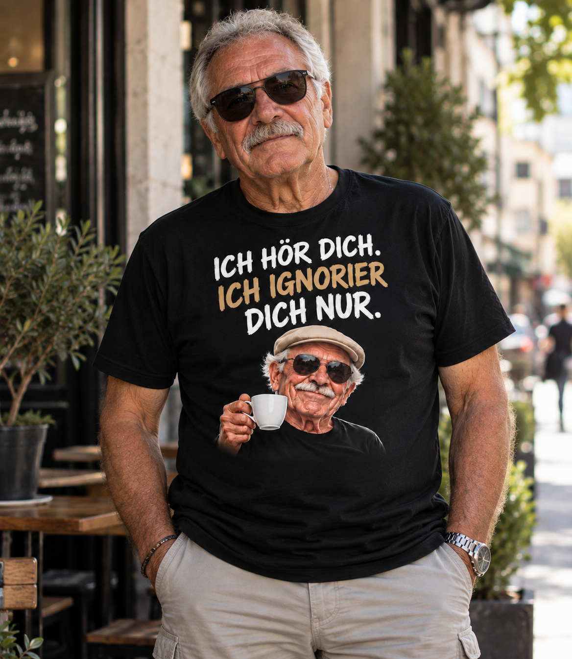Die Rentner T-Shirt – ICH HÖR DICH. ICH IGNORIER DICH NUR.