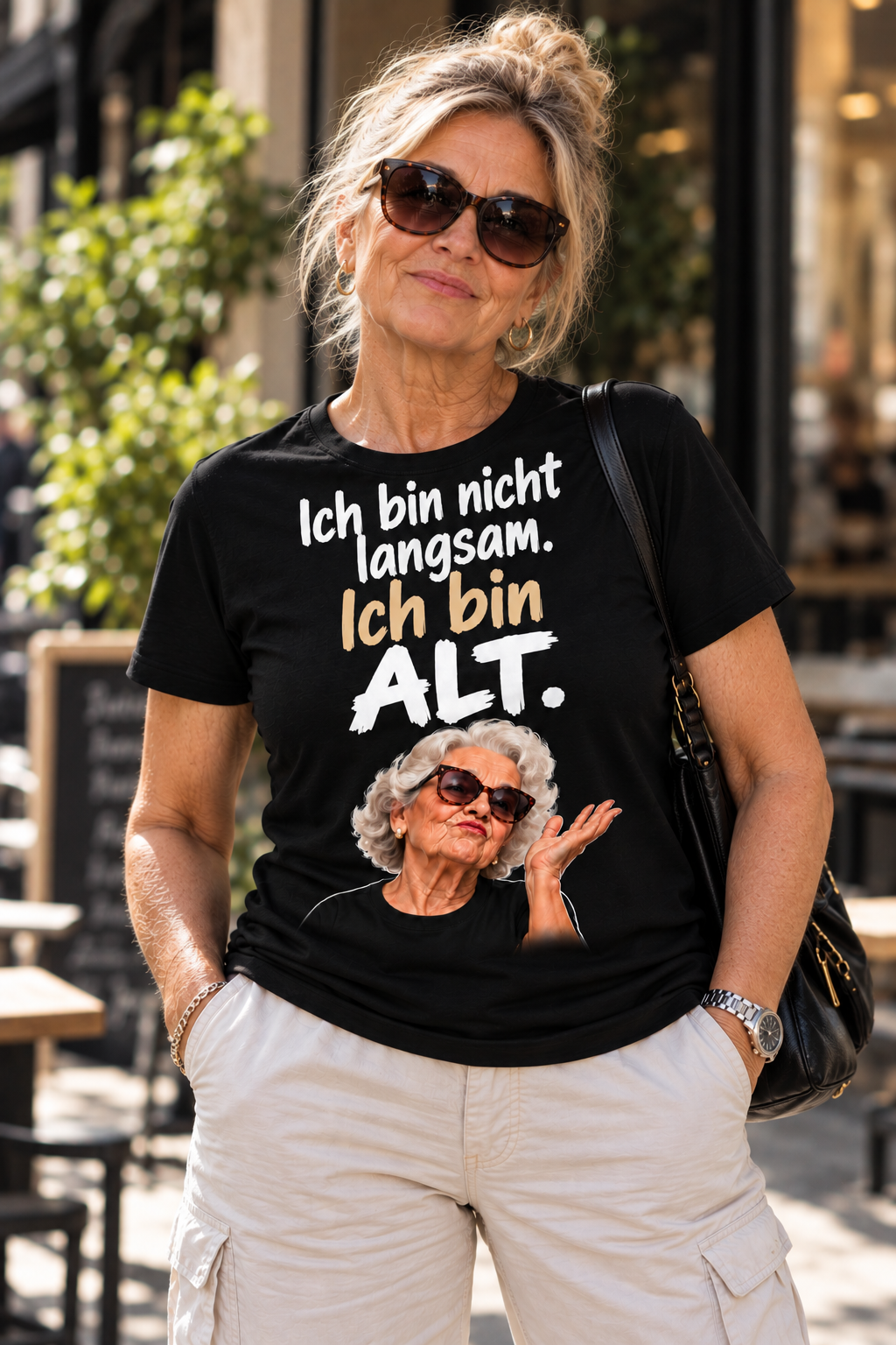 Die Rentner T-Shirt – „ICH BIN NICHT LANGSAM. ICH BIN ALT.“
